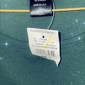 Ashley Stewart emerald green blouse Size12